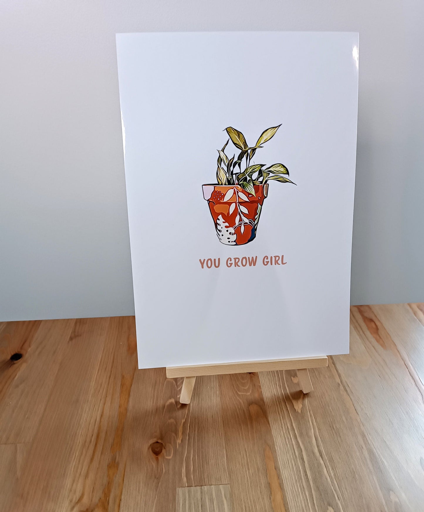 Plant Print | A4 Print | You Grow Girl Print | Plant Pot Print