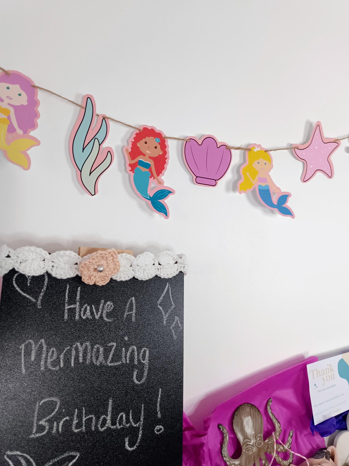 Mermaid Bunting | Underwater Party | Birthday Garland | Mermaid Party Decoration | Mermaid Party | Underwater Bunting |