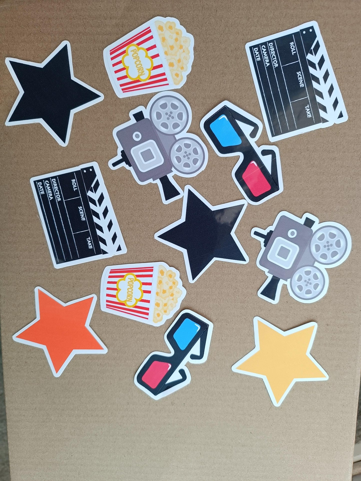 Movie night Stickers | Party Stickers | Movie Stickers | Gift Stickers | Scrapbook Stickers | Craft Stickers |