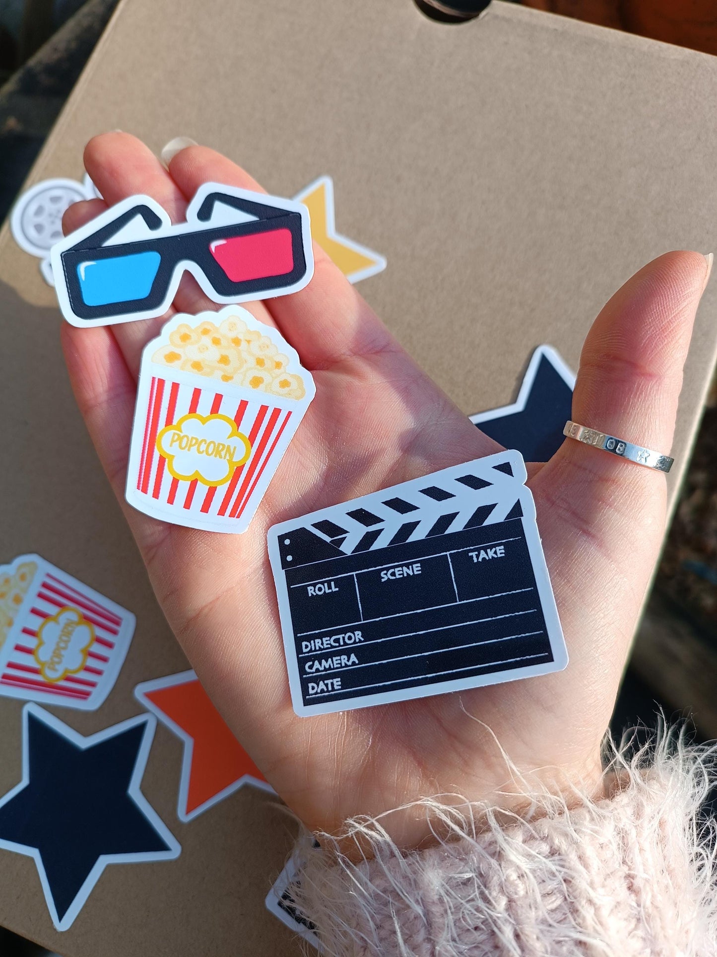 Movie night Stickers | Party Stickers | Movie Stickers | Gift Stickers | Scrapbook Stickers | Craft Stickers |