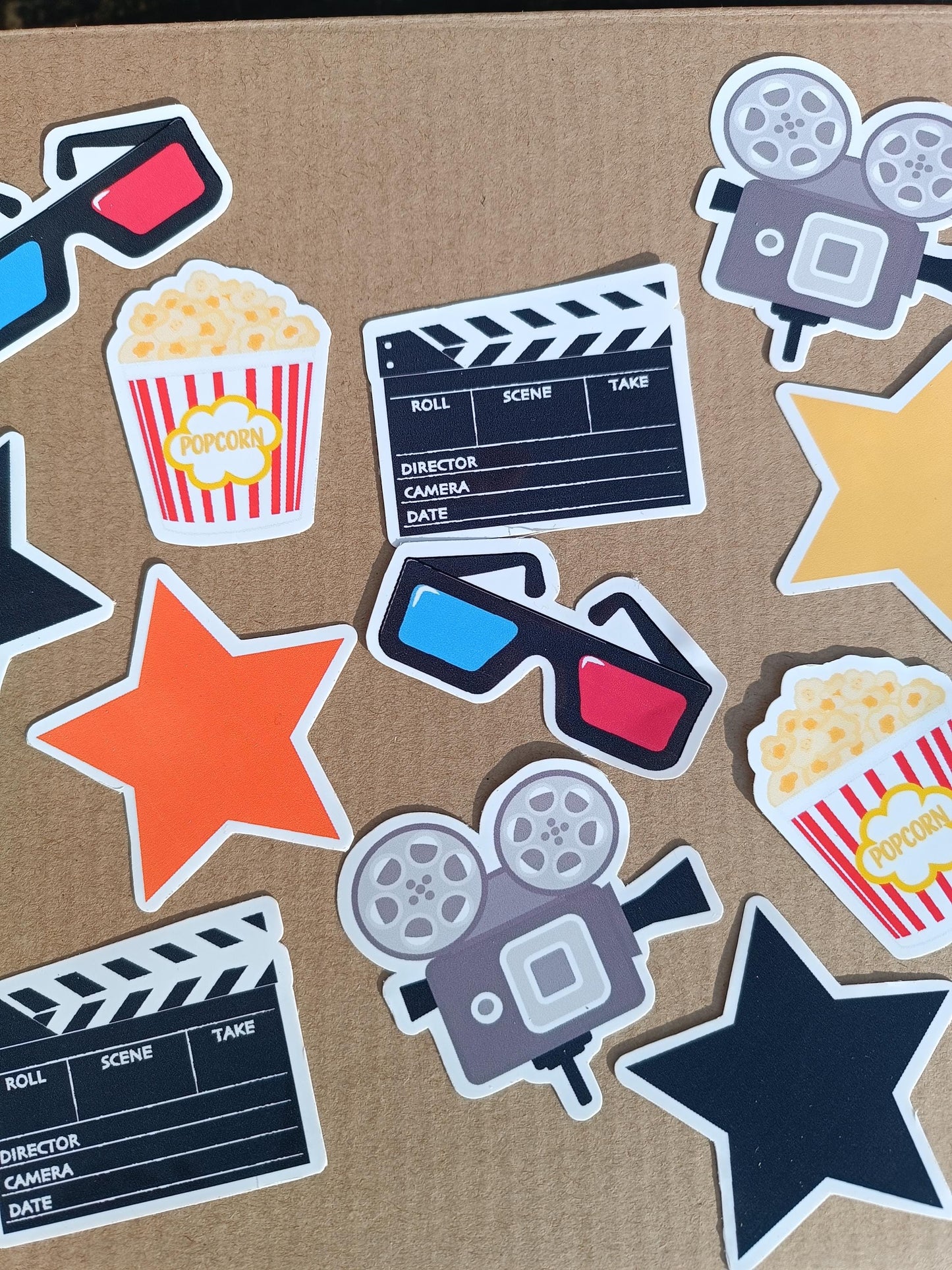 Movie night Stickers | Party Stickers | Movie Stickers | Gift Stickers | Scrapbook Stickers | Craft Stickers |