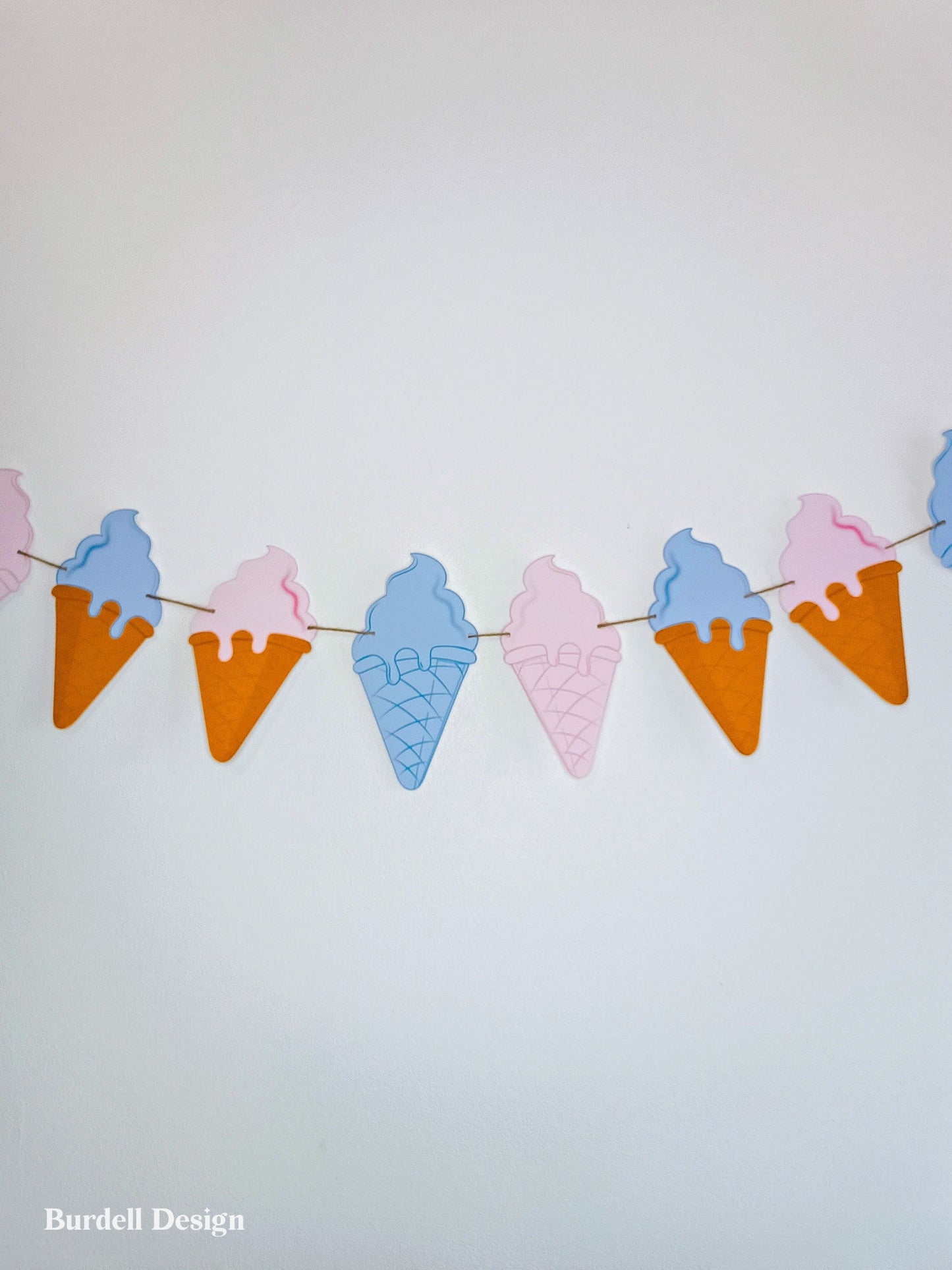 Ice Cream Bunting | Ice Cream Party | Birthday Garland | Reveal Party Decoration | Pastel Party | Ice Cream Parlour | Ice Cream Stand |