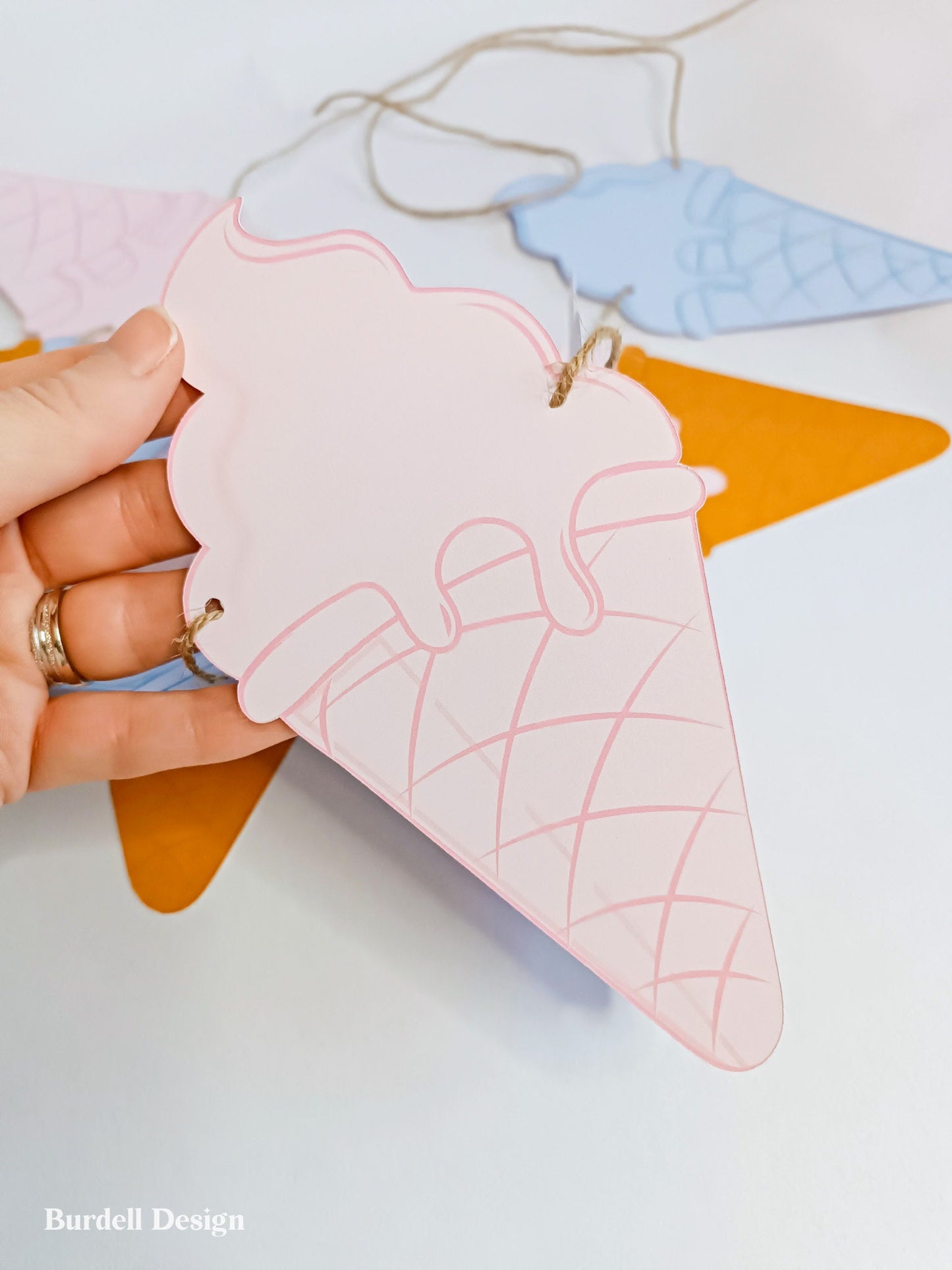 Ice Cream Bunting | Ice Cream Party | Birthday Garland | Reveal Party Decoration | Pastel Party | Ice Cream Parlour | Ice Cream Stand |