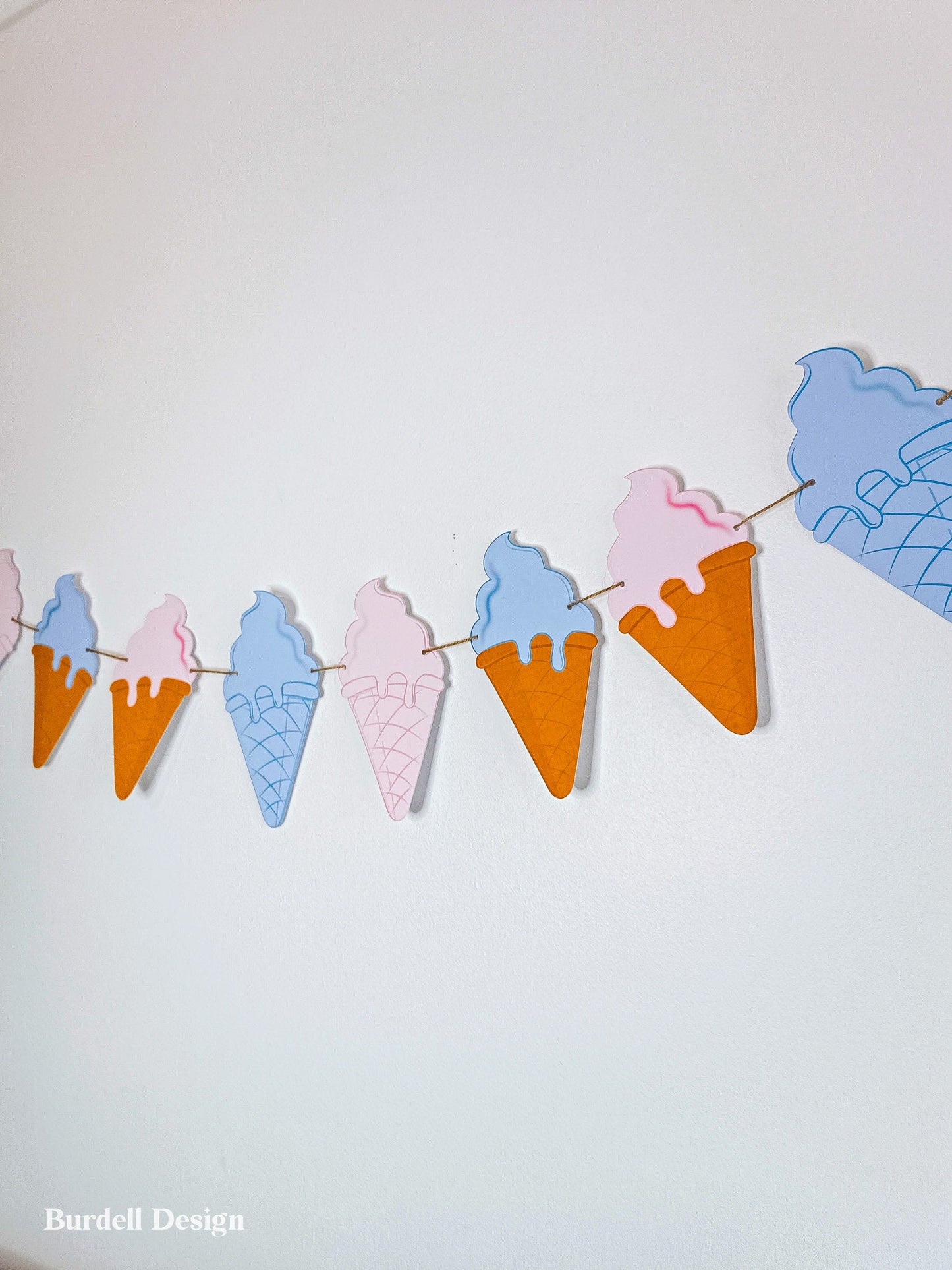 Ice Cream Bunting | Ice Cream Party | Birthday Garland | Reveal Party Decoration | Pastel Party | Ice Cream Parlour | Ice Cream Stand |