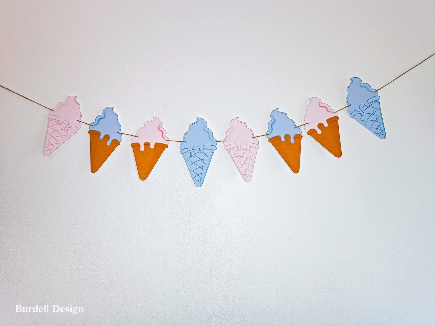 Ice Cream Bunting | Ice Cream Party | Birthday Garland | Reveal Party Decoration | Pastel Party | Ice Cream Parlour | Ice Cream Stand |