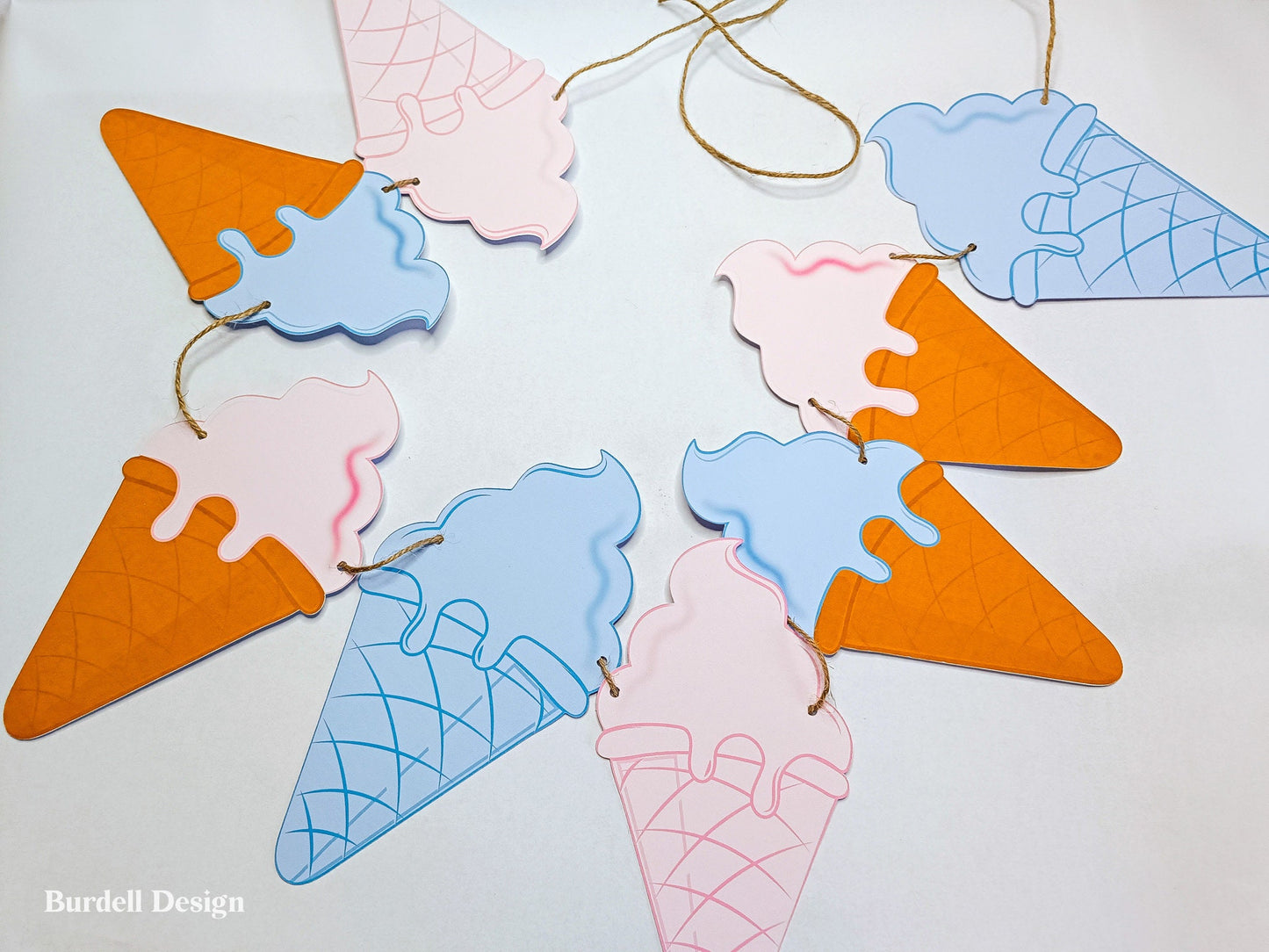 Ice Cream Bunting | Ice Cream Party | Birthday Garland | Reveal Party Decoration | Pastel Party | Ice Cream Parlour | Ice Cream Stand |