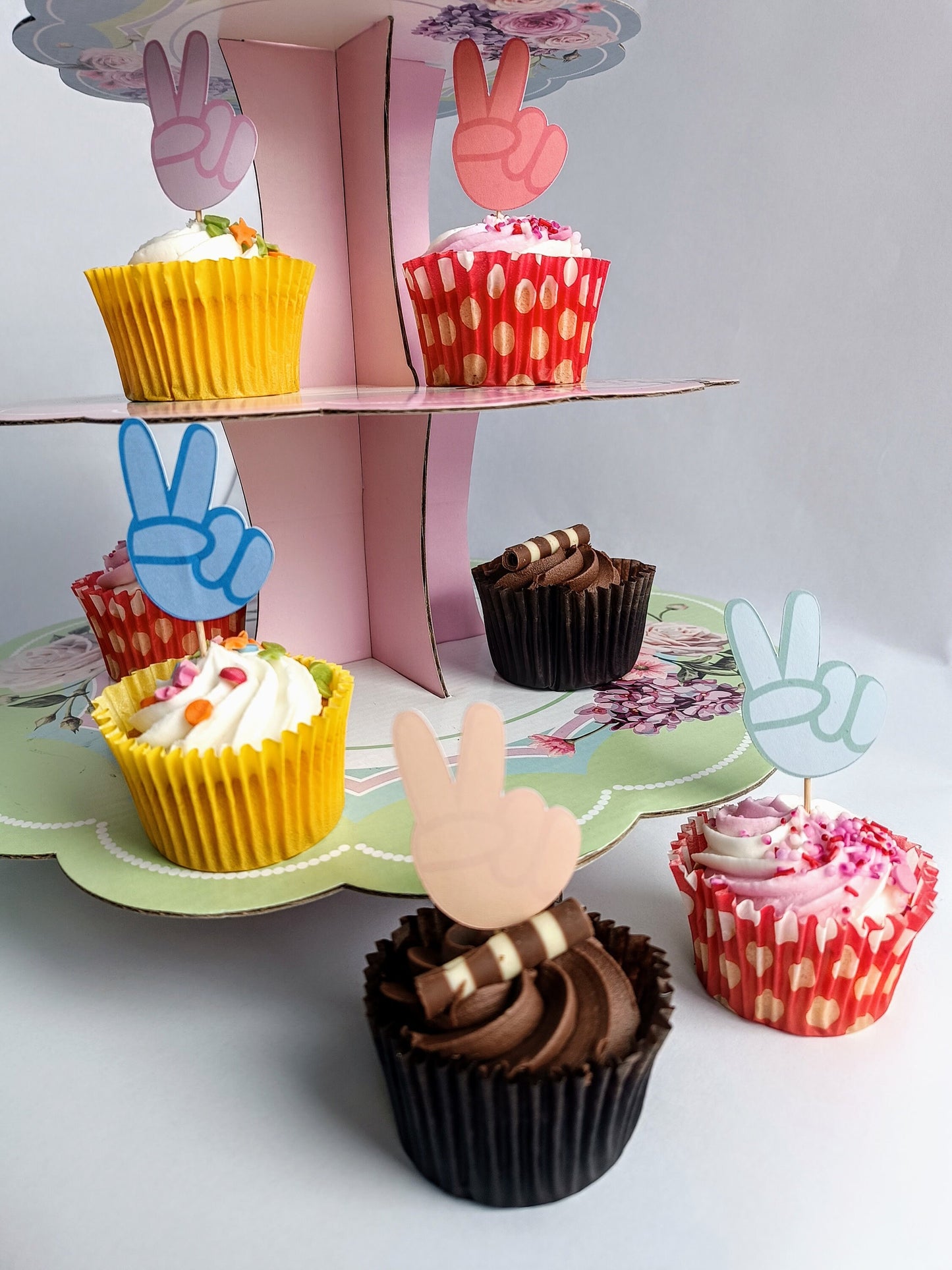 Peace Cupcake Toppers | Party | Birthday | Cupcake Toppers | Cupcake Decoration | Pastel Party | Pastel Party Decoration |