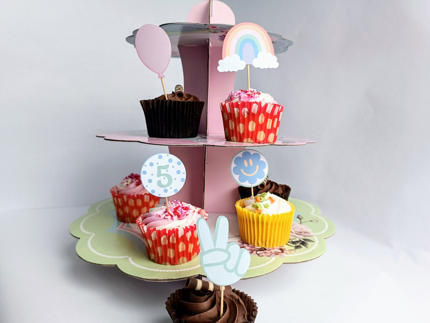 Pastel Mixed Cupcake Toppers | Party | Birthday | Cupcake Decoration | Pastel Party | Pastel Party Decoration | Custom Cupcake toppers
