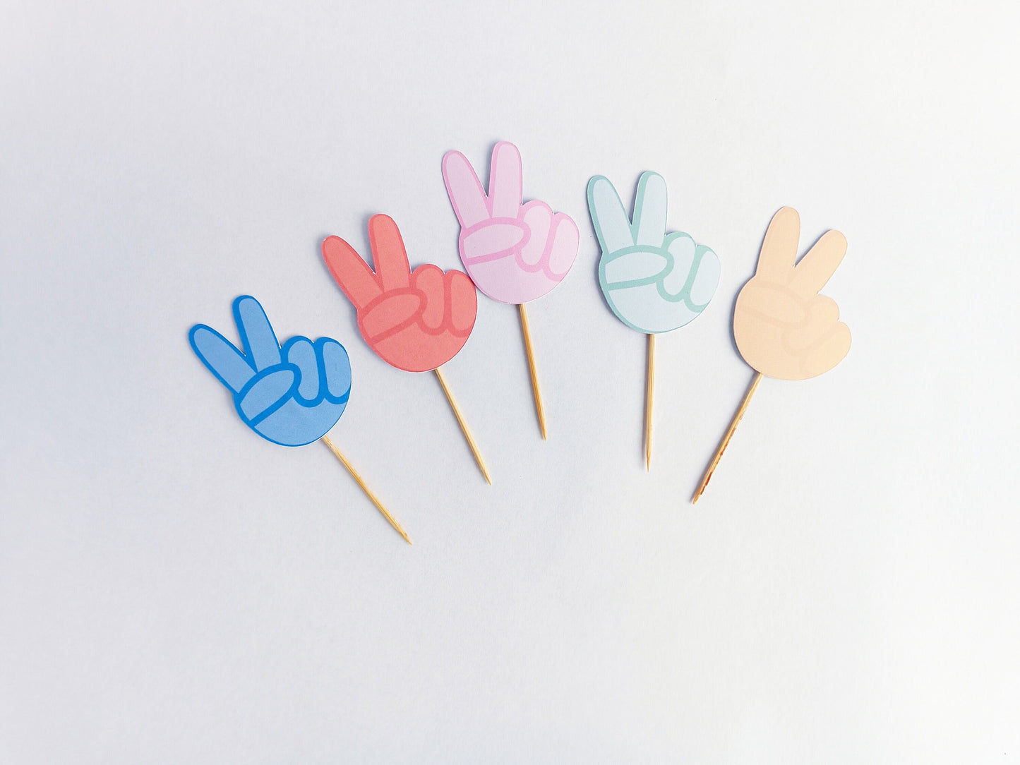 Peace Cupcake Toppers | Party | Birthday | Cupcake Toppers | Cupcake Decoration | Pastel Party | Pastel Party Decoration |