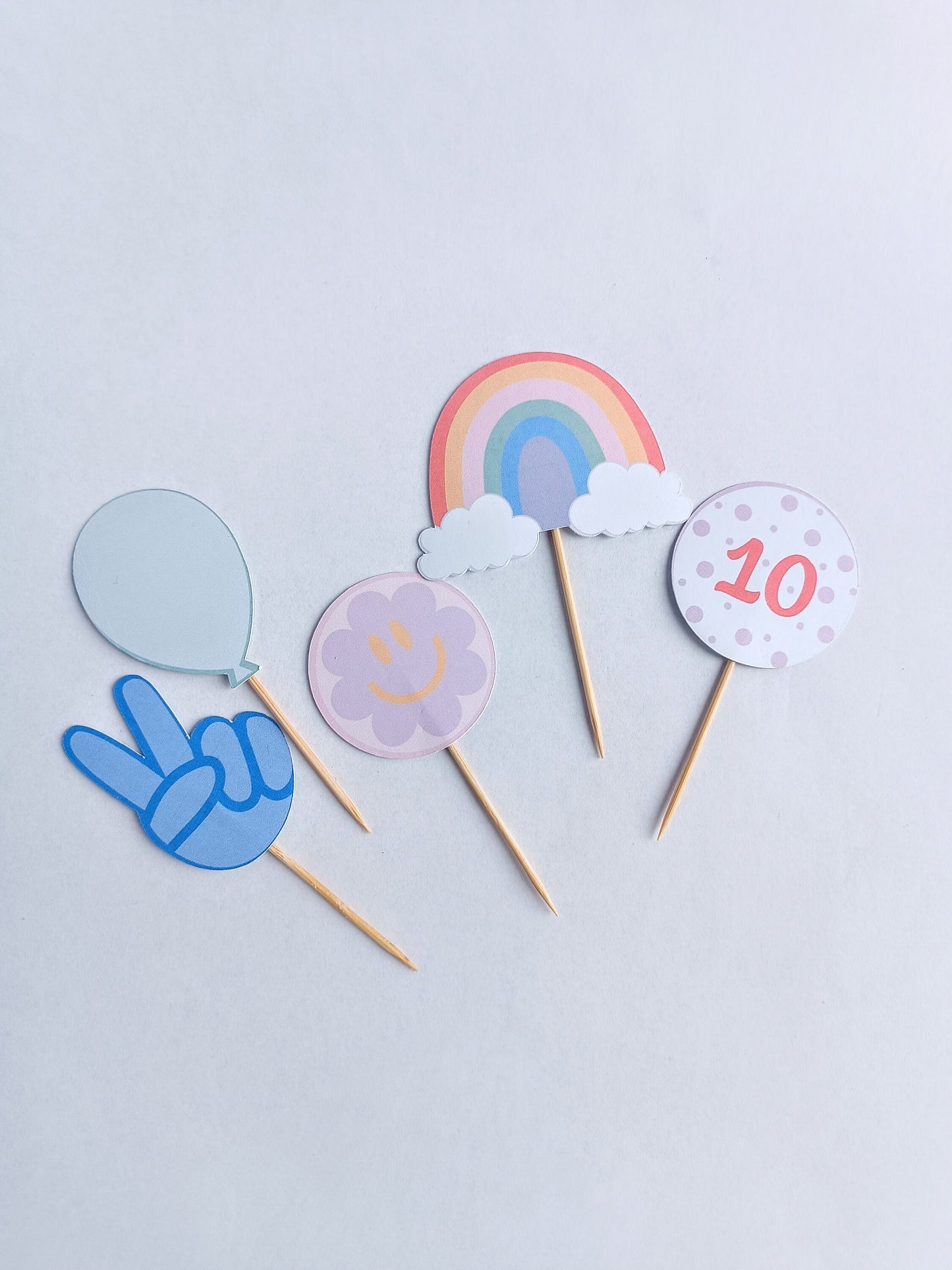 Peace Cupcake Toppers | Party | Birthday | Cupcake Toppers | Cupcake Decoration | Pastel Party | Pastel Party Decoration |