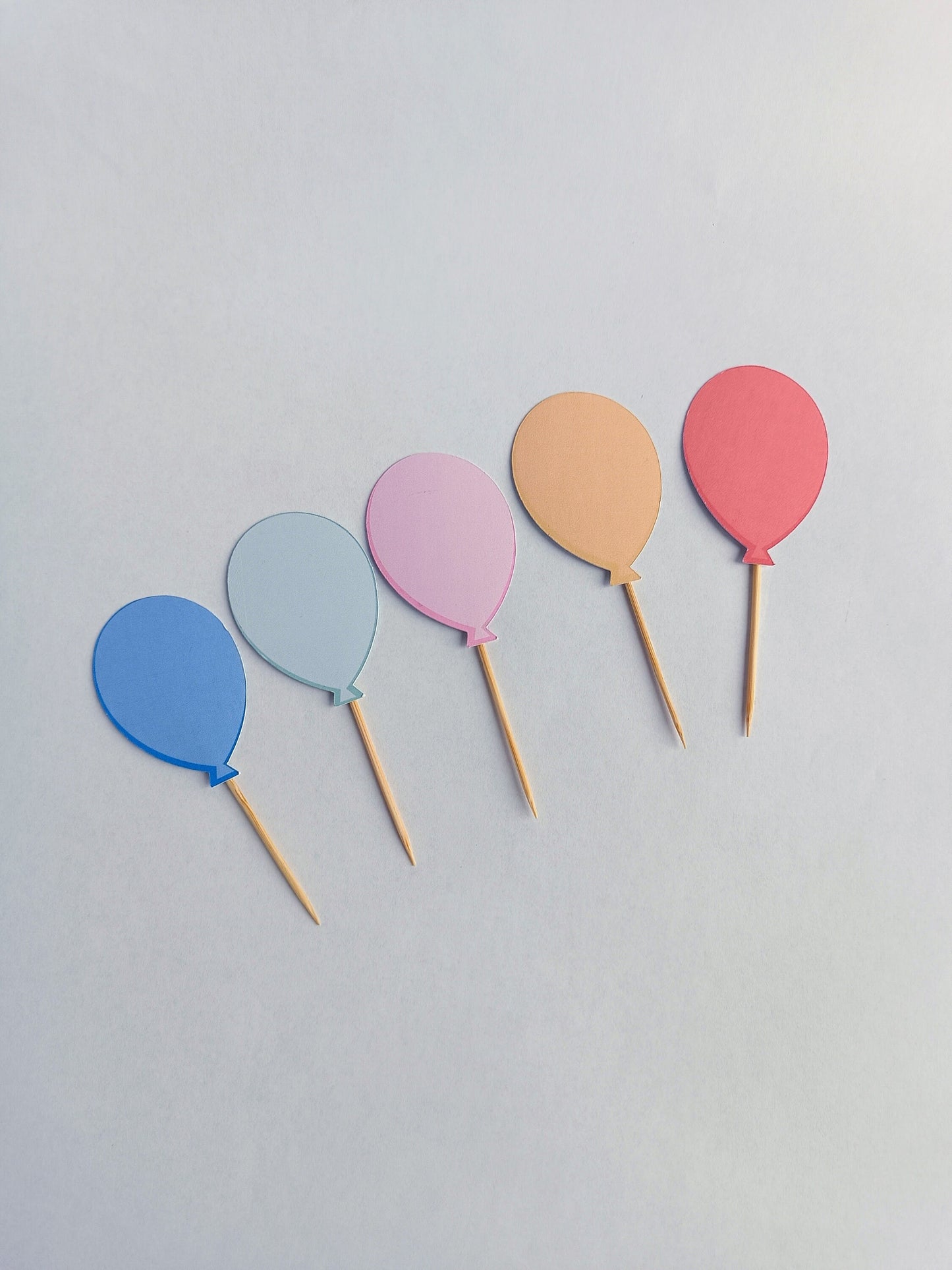 Balloon Cupcake Toppers | Party | Birthday | Cupcake Toppers | Cupcake Decoration | Pastel Party | Pastel Party Decoration |