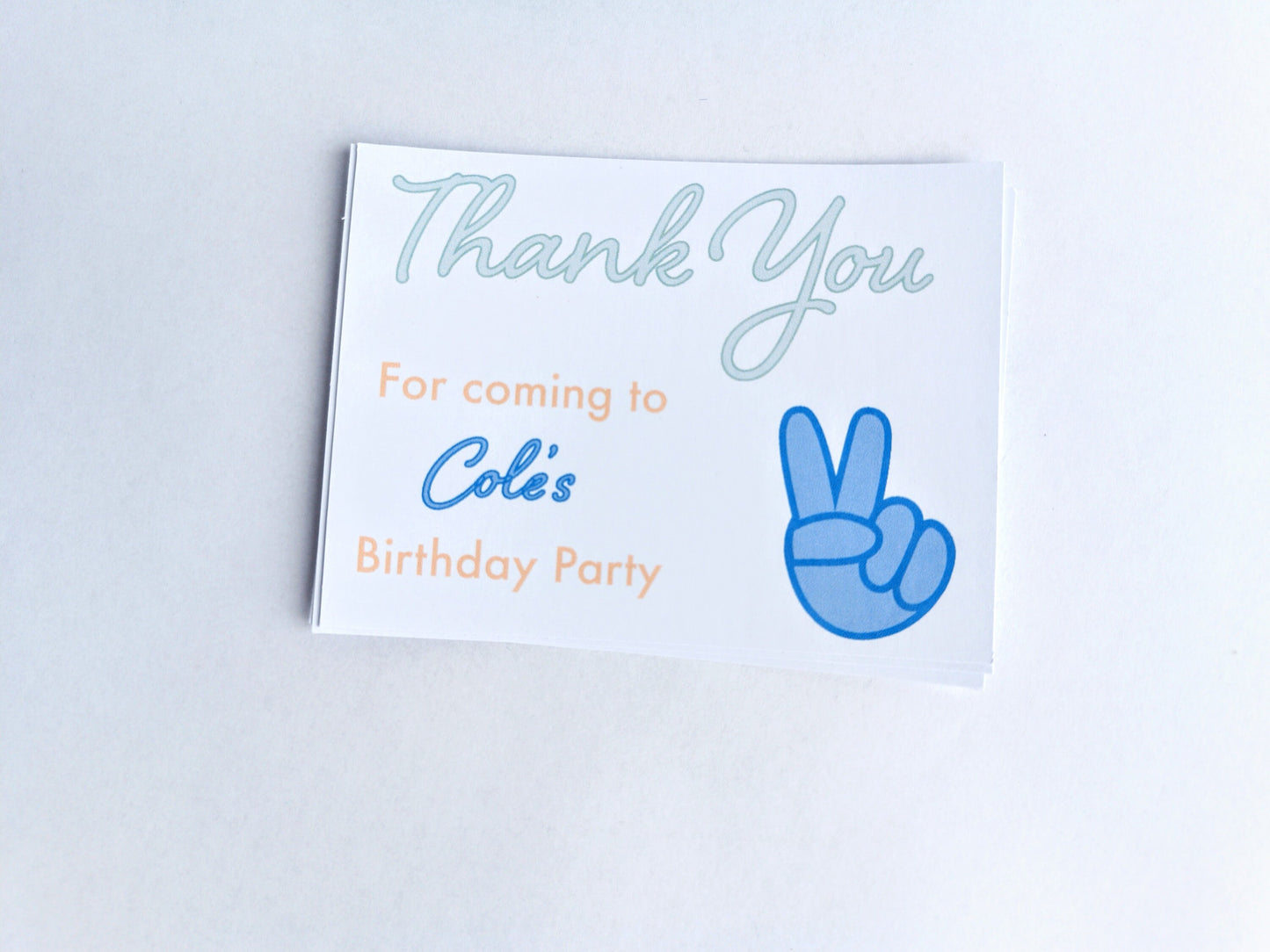 6 Birthday Thank you cards | party | thank you | pastel party | colourful party | birthday decor | custom thank you cards | Custom birthday