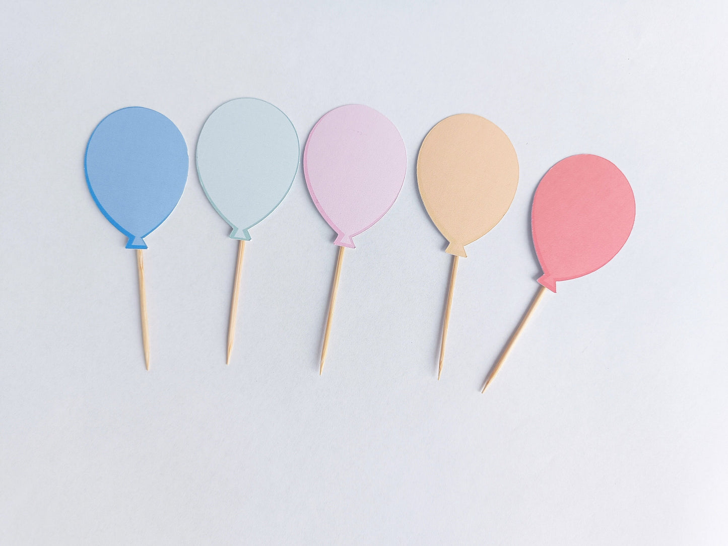 Balloon Cupcake Toppers | Party | Birthday | Cupcake Toppers | Cupcake Decoration | Pastel Party | Pastel Party Decoration |