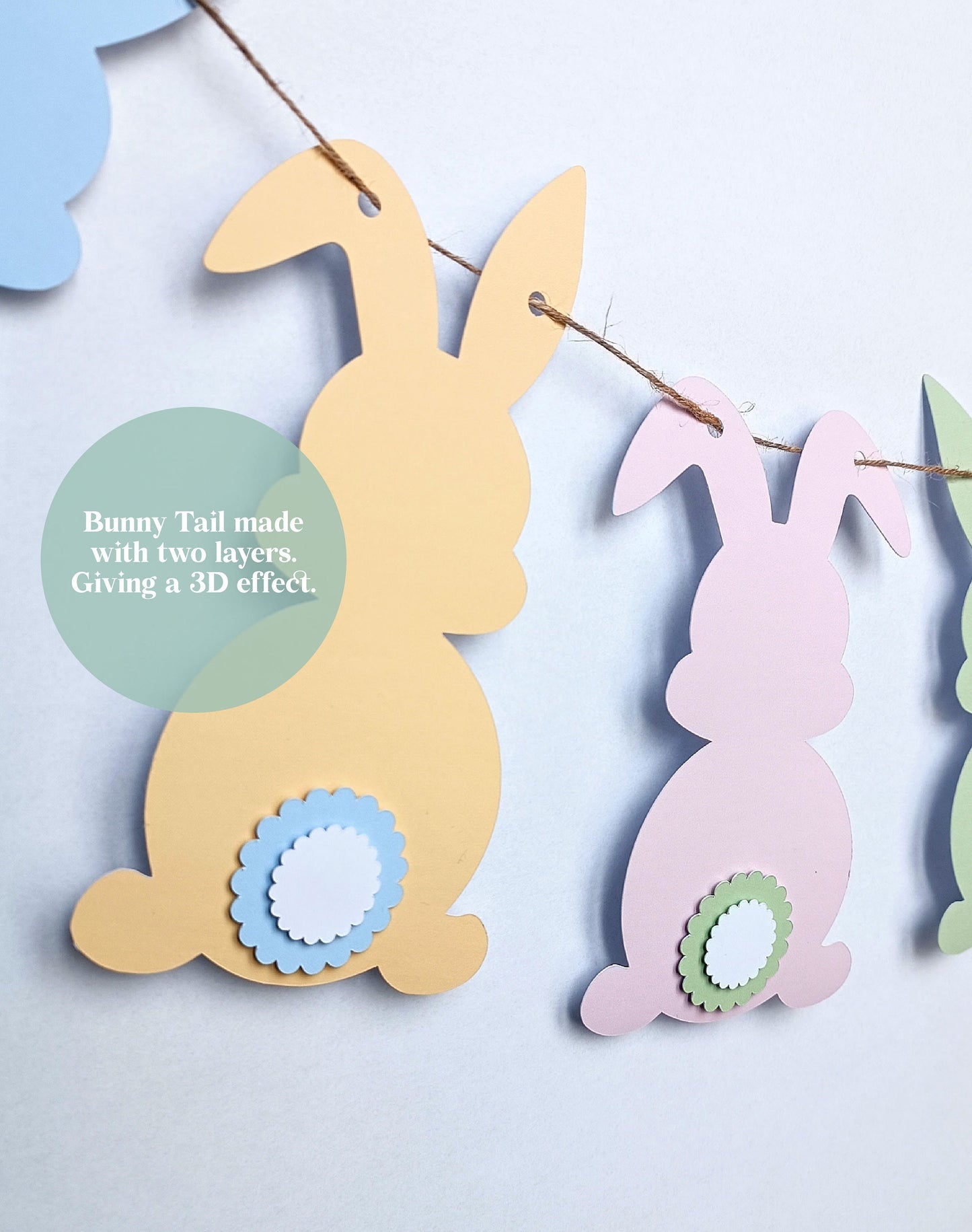 Bunny Bunting | Bunny Theme Party | Pastel Bunny | Bunny Decoration | Pastel Baby | New Baby | Gender Reveal Party |